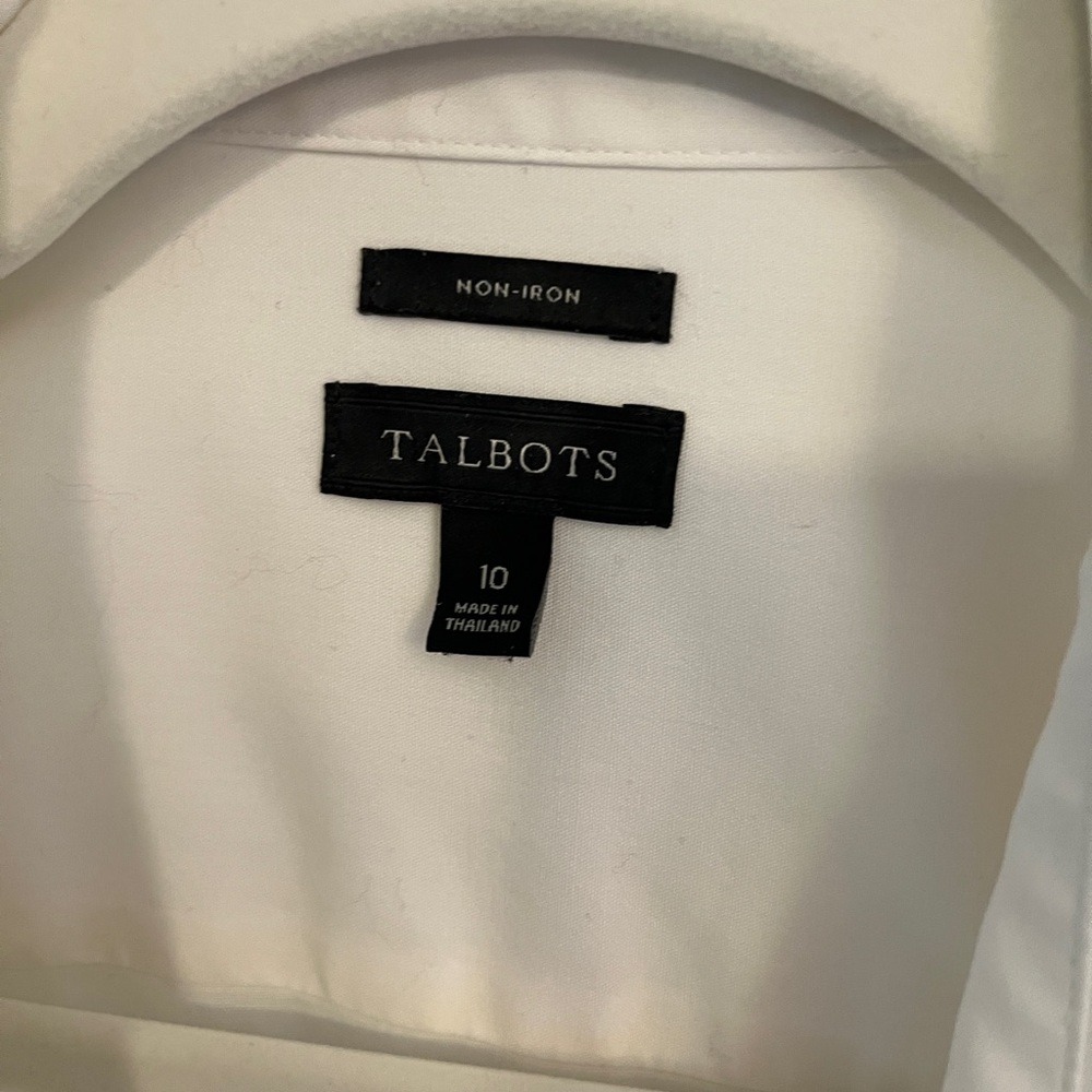 Talbots Classic White Button Up - image 2
